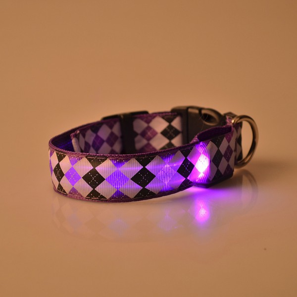 LED Small Dog Collar Glow in the Dark Puppy Night Safety Collar Light